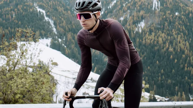 Q36.5 Gregarius Hybrid Dolomites Long Sleeve Jersey : COFFEE-2