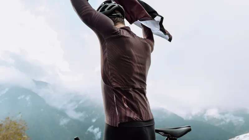 Q36.5 Gregarius Hybrid Dolomites Long Sleeve Jersey : COFFEE-3