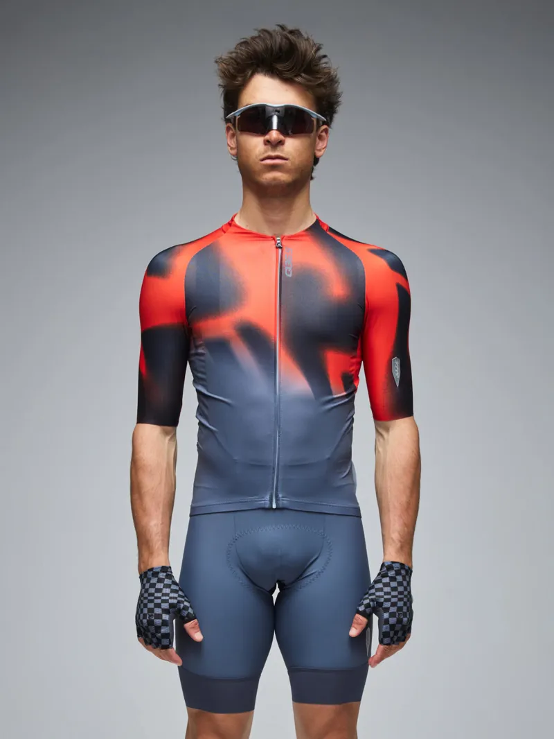 Q36.5 Gregarius PRO Jersey : BIG LOGO : LAVA RED-1