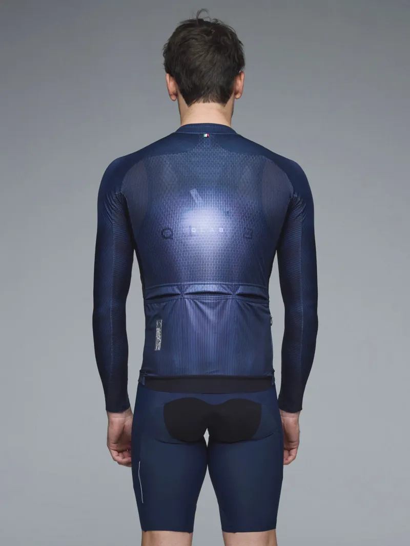 Q36.5 Gregarius Hybrid Light QLAB Long Sleeve Jersey : Nautica Blue-3