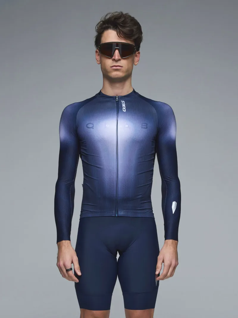Q36.5 Gregarius Hybrid Light QLAB Long Sleeve Jersey : Nautica Blue-2