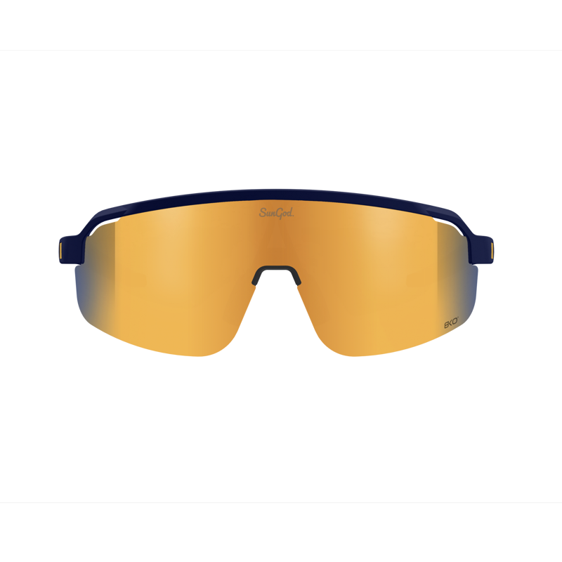 SunGod FORTY2s : Matte Navy Blue Frame with 8KO Gold Lens-2