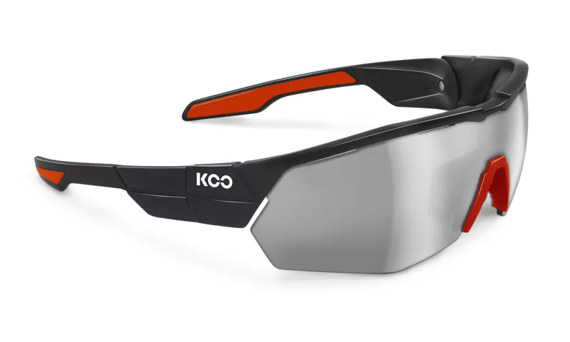 Koo OPEN CUBE Sunglasses : Black / Red with Smoke Mirror Lens