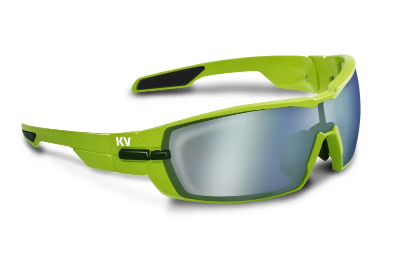 Koo OPEN Sunglasses: Lime with Super Blue Lens