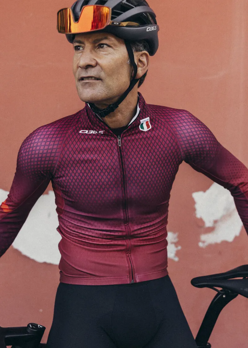 Q36.5 Made in Italy R2 Long Sleeve Cycling Jersey : SIENA RED-5
