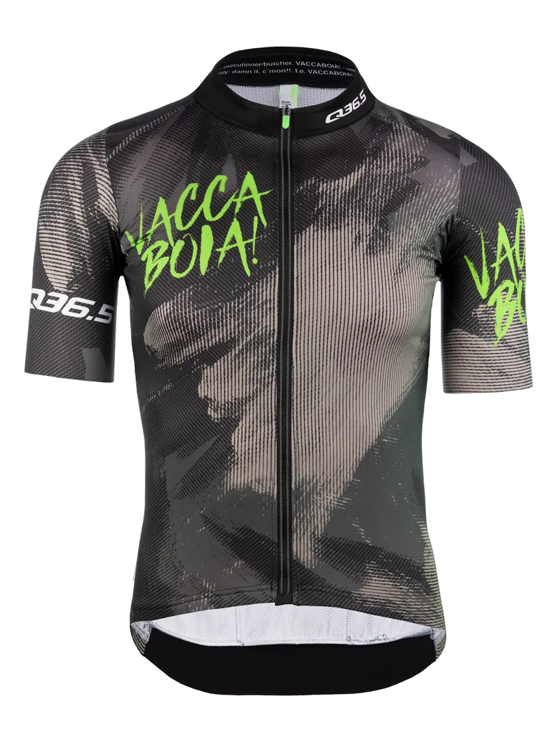 Q36.5 Short Sleeve Jersey G1 : VACCABOIA X in Black and Green