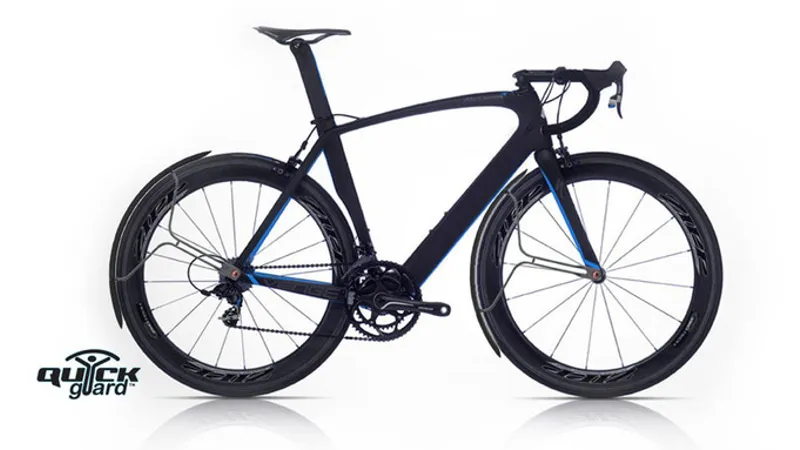 Quickguard Full Length Adjustable Mudguard : Quick Release : Black-1