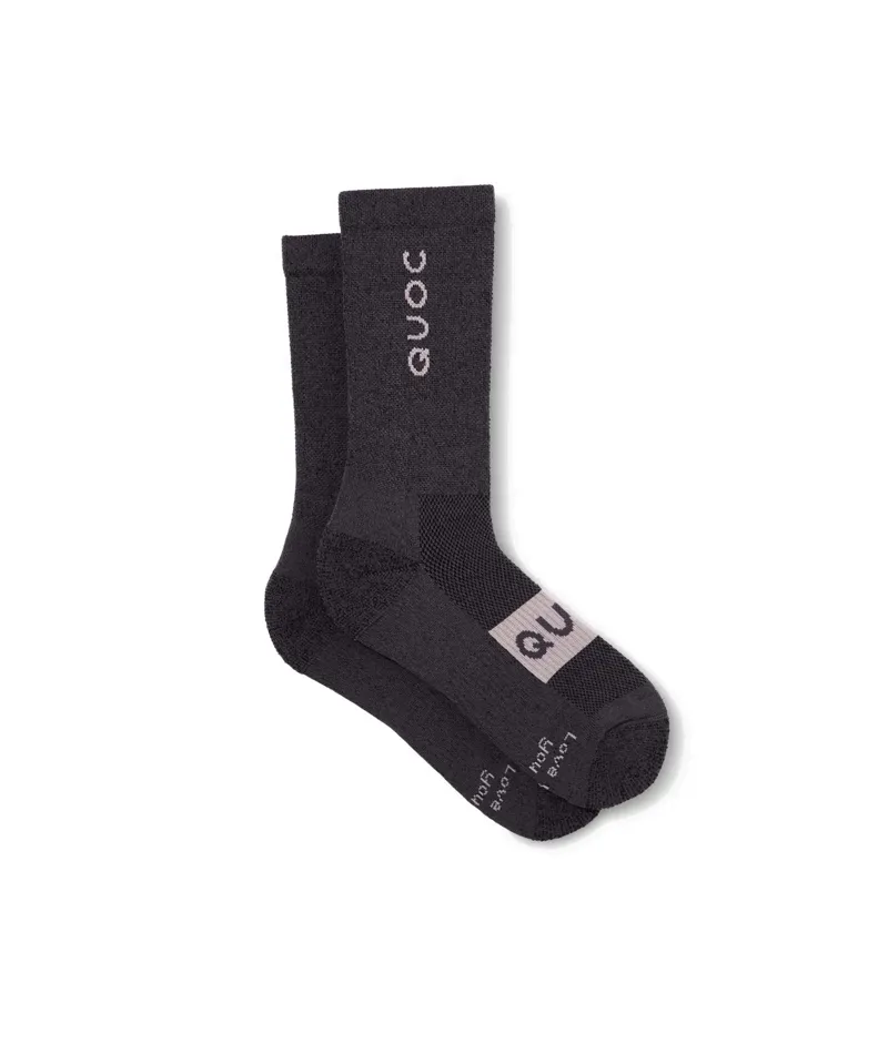 QUOC All Season Merino Wool Sock : CHARCOAL