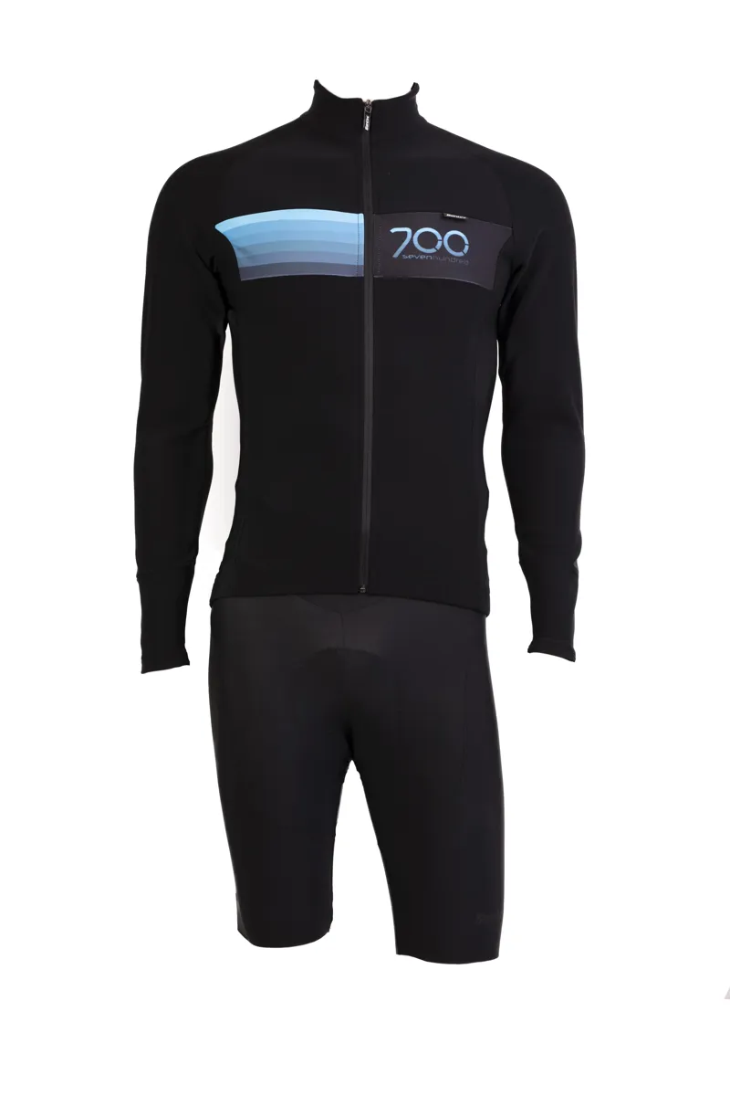 700 Gradient Aquazero Long Sleeve Thermal Cycling Jersey : Black-1