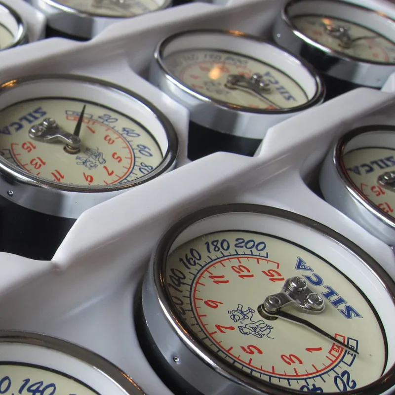 Silca 210psi Gauge for Pista / Super Pista Pumps 1960s - 2013 : White