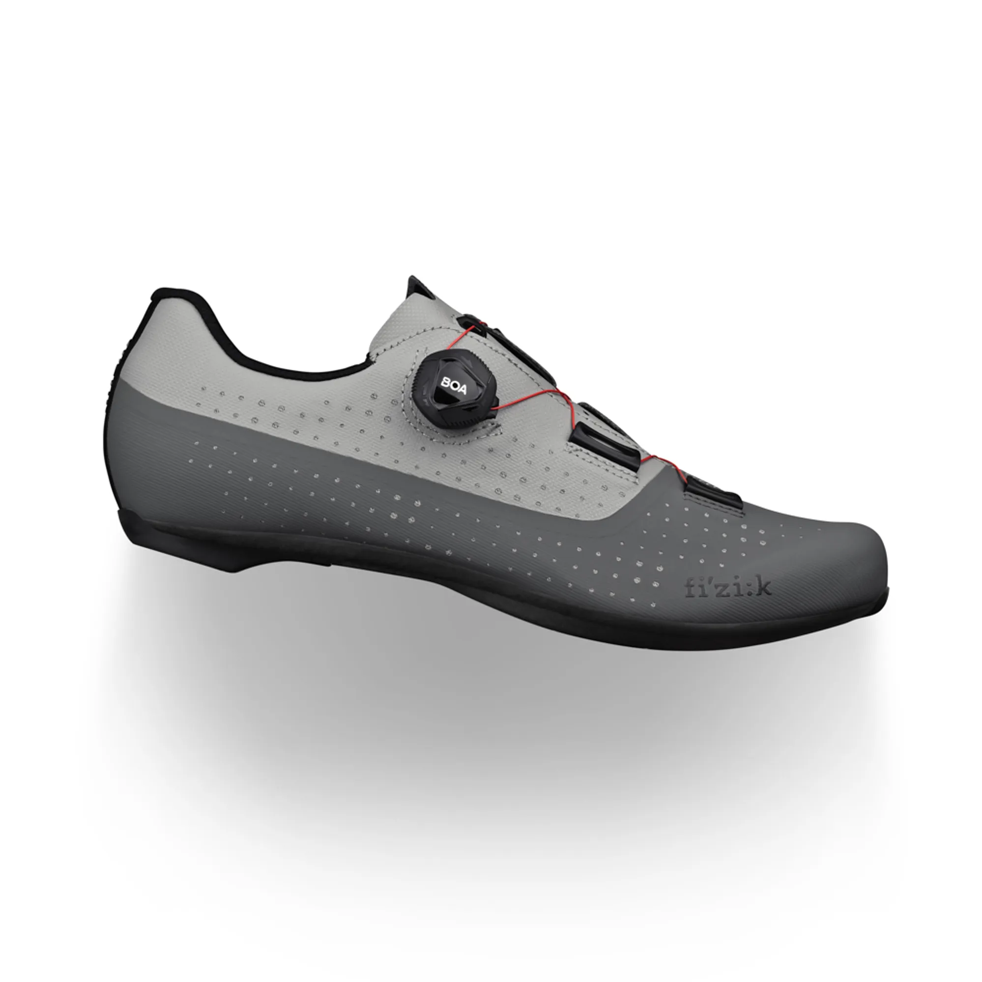 Fizik R4 Tempo Overcurve Road Cycling Shoes WIDE FIT Grey Red