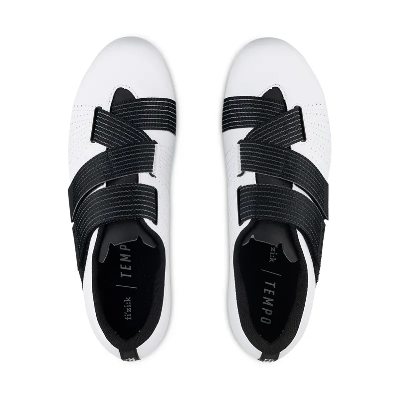 Fizik R5 Tempo Powerstrap Road Cycling Shoes : White / Black-1