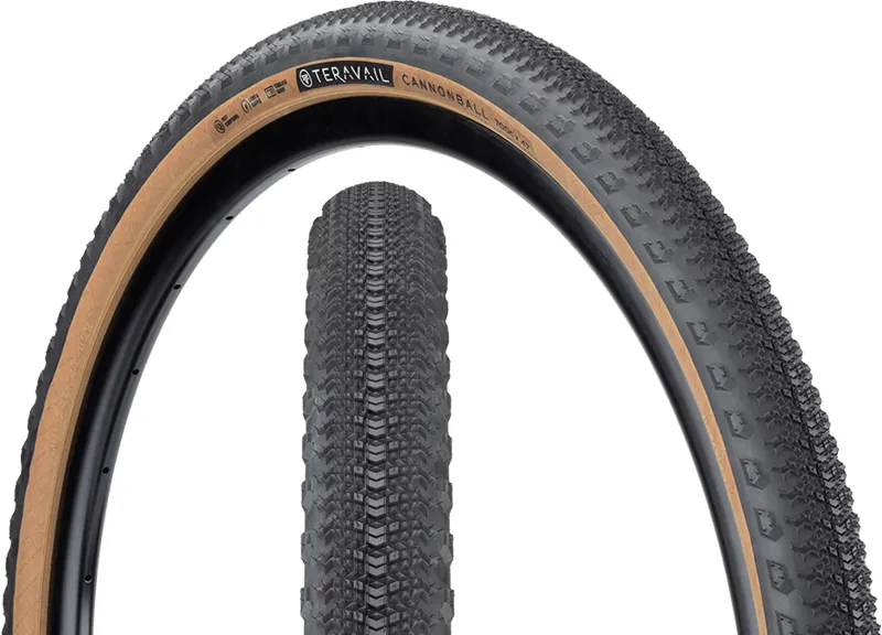 Teravail CANNONBALL DURABLE TLR Gravel Tyres : 700C : TAN