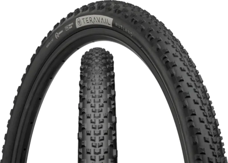 Teravail RUTLAND DURABLE TLR Gravel Tyres : 700C : BLACK