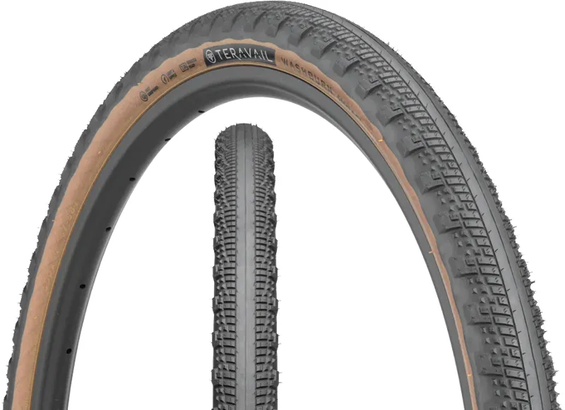 Teravail WASHBURN DURABLE TLR Gravel Tyres 700C : TAN