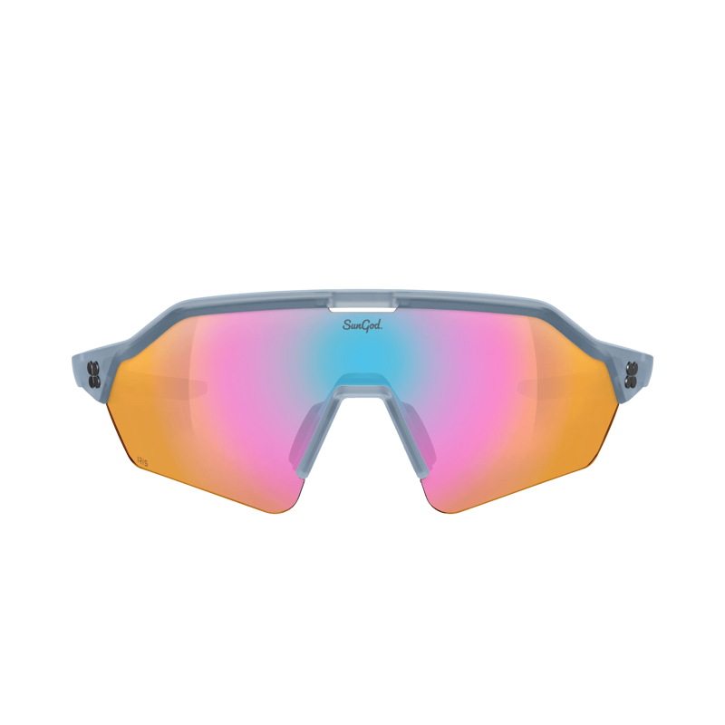 SunGod VELANS 2 Sunglasses: Glacier Blue with 8KO Iris HV Blue lens-2