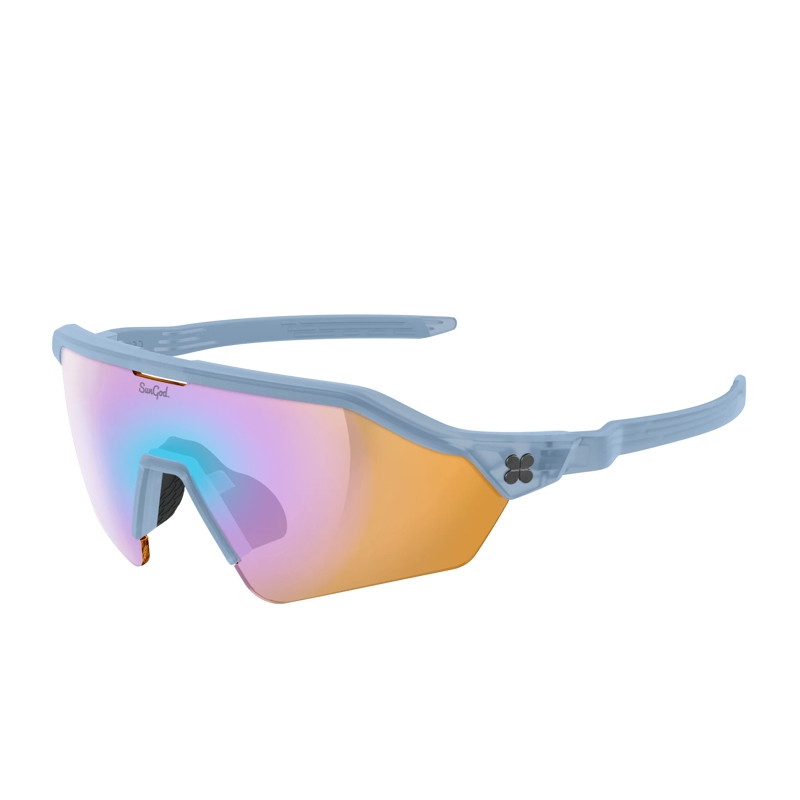 SunGod VELANS 2 Sunglasses: Glacier Blue with 8KO Iris HV Blue lens-1