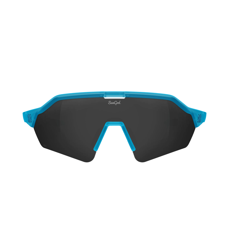 SunGod VELANS 2 Sunglasses : Aurora Blue frame with 8KO Smoke lens.-2