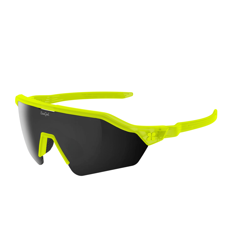 SunGod VELANS 2 Sunglasses : Aurora Yellow frame with 8KO Smoke lens.-1