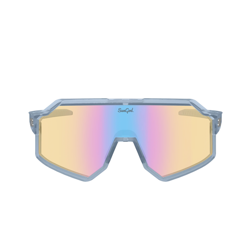 SunGod VULCANS FF Sunglasses : Glacier Blue with 8KO IRIS HV Blue Lens-1