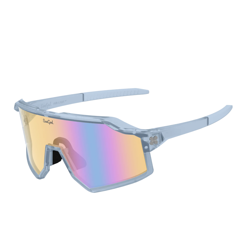 SunGod VULCANS FF Sunglasses : Glacier Blue with 8KO IRIS HV Blue Lens-2