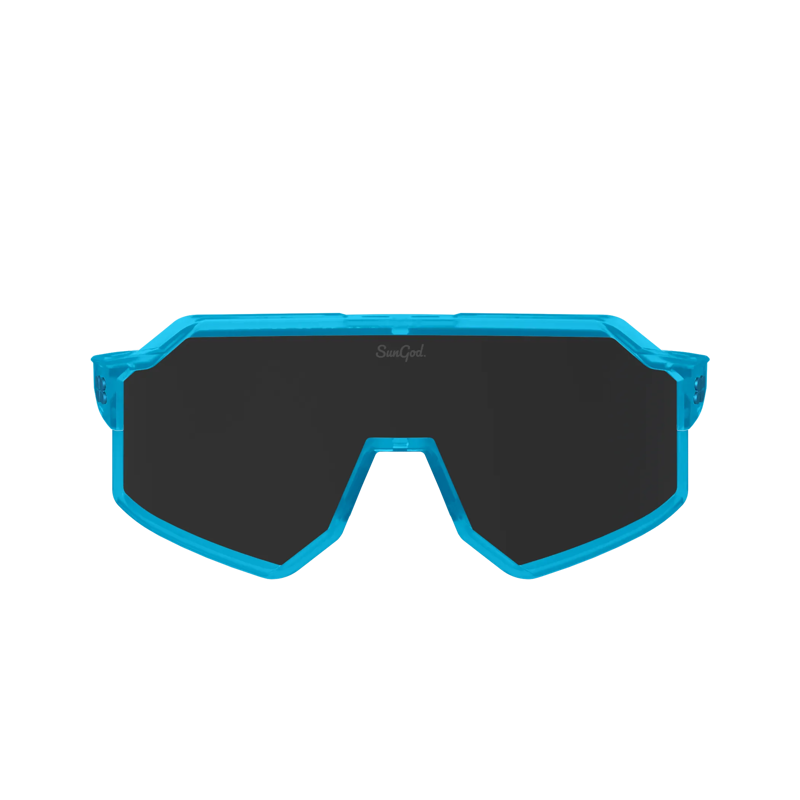 SunGod VULCANS FF Sunglasses : Aurora Blue with 8KO Smoke Lens-1
