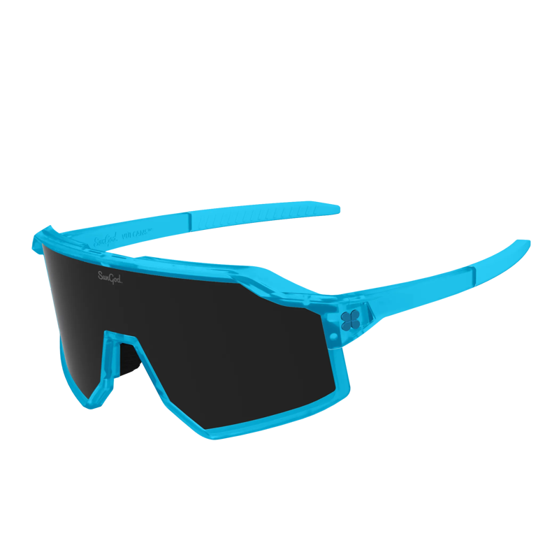 SunGod VULCANS FF Sunglasses : Aurora Blue with 8KO Smoke Lens-2