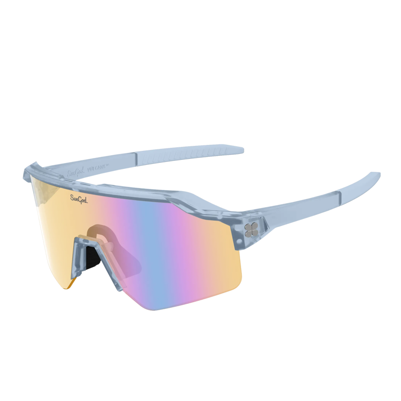 SunGod VULCANS FF Sunglasses : Glacier Blue with 8KO IRIS HV Blue Lens-5