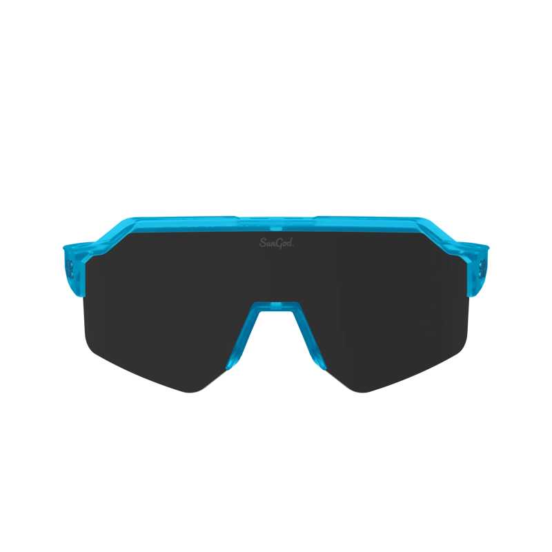 SunGod VULCANS Sunglasses : Aurora Blue with 8KO Smoke Lens-2