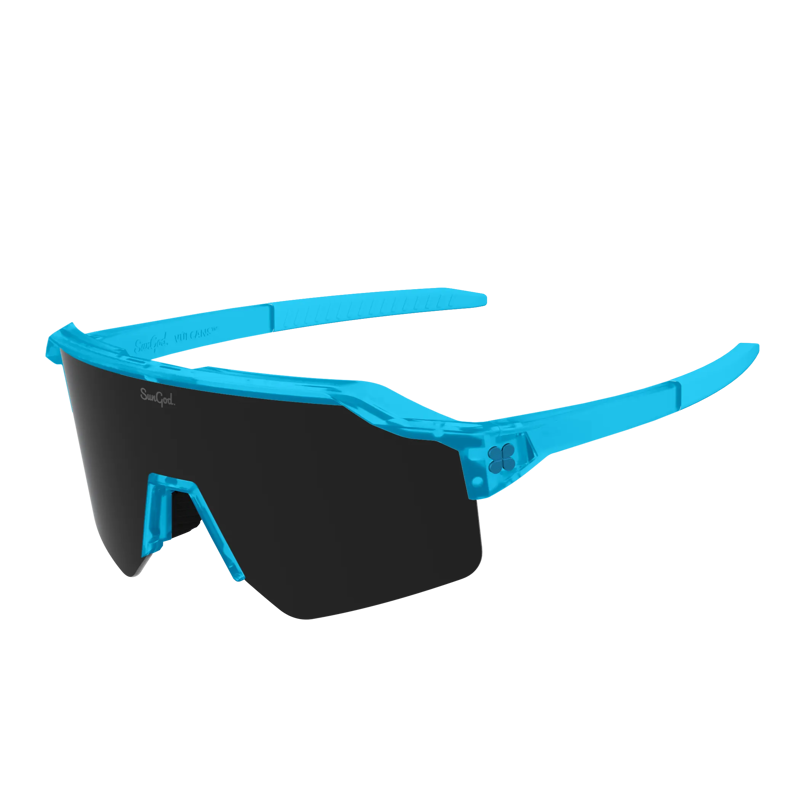 SunGod VULCANS FF Sunglasses : Aurora Blue with 8KO Smoke Lens-5