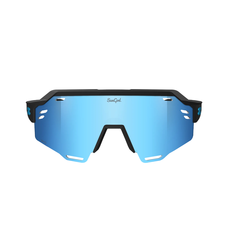 SunGod VULCANS VENT : Matte Black frame with 8KO Silver Blue lens-2