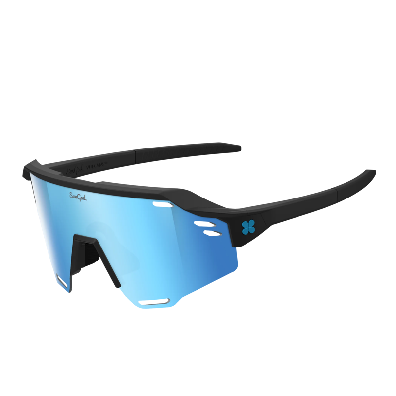 SunGod VULCANS VENT : Matte Black frame with 8KO Silver Blue lens-1