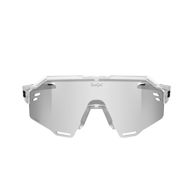 SunGog VULCANS VENT : Frosted Clear frame with 8KO Iris Smoke lens.-2