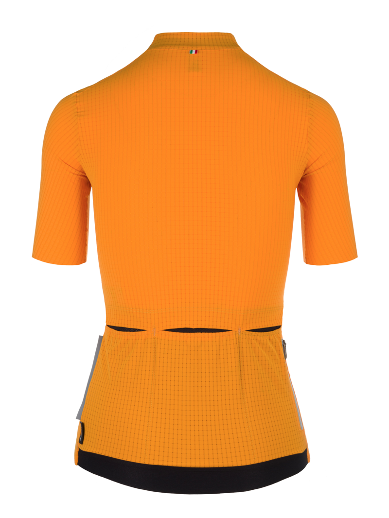 Q36.5 Womens Pinstripe PRO Short Sleeve Cycling Jersey : ORANGE-1