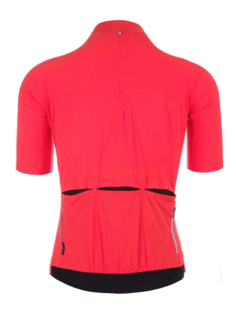 Q36.5 Womens Pinstripe PRO Short Sleeve Cycling Jersey : RUBINO-1