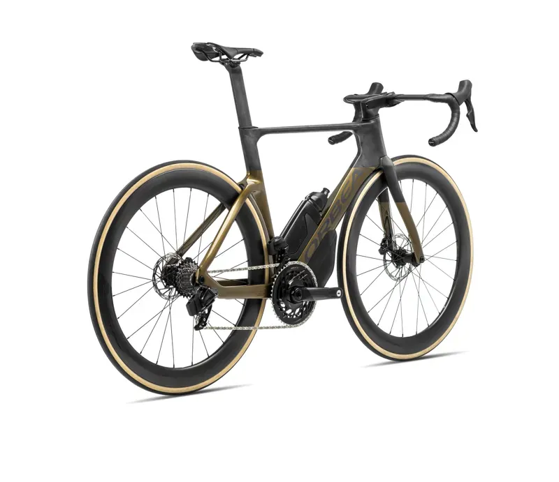 Orbea Orca Aero M30i LTD 105 Di2 Road Bike In Olive Green - Raw Carbon-2