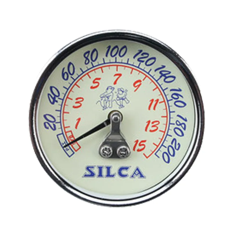 Silca 210psi Gauge for Pista / Super Pista Pumps 1960s - 2013 : White-2
