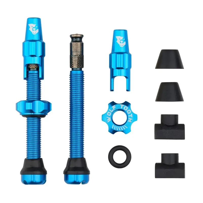 Wolf Tooth Tubeless Valve Stem Kit For Clik Valve : Blue