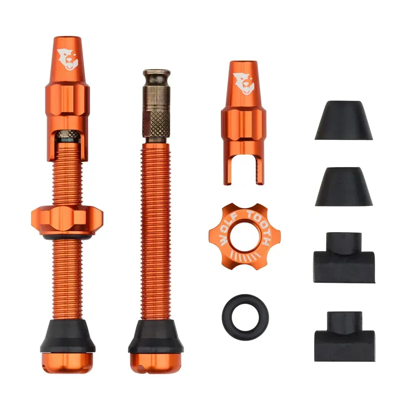 Wolf Tooth Tubeless Valve Stem Kit For Clik Valve : Orange