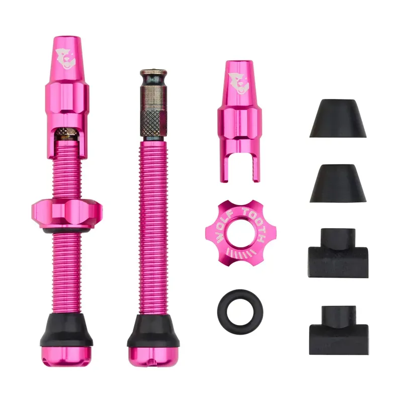 Wolf Tooth Tubeless Valve Stem Kit For Clik Valve : Pink