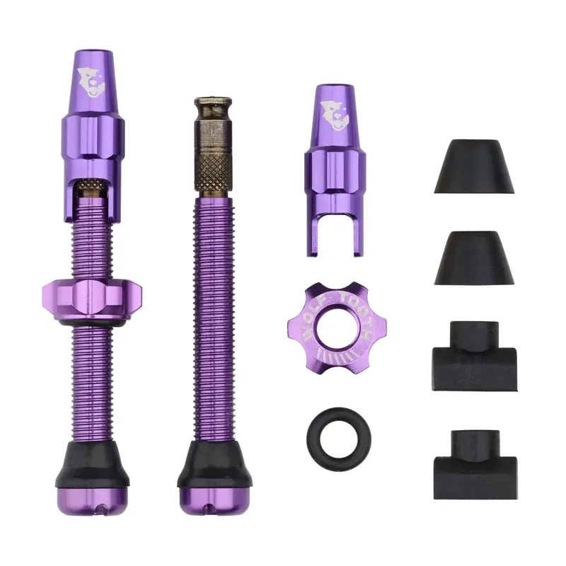 Wolf Tooth Tubeless Valve Stem Kit For Clik Valve : Purple