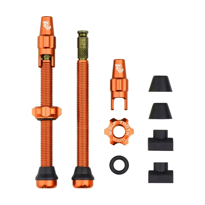Wolf Tooth Tubeless Valve Stem Kit For Clik Valve : Orange-1