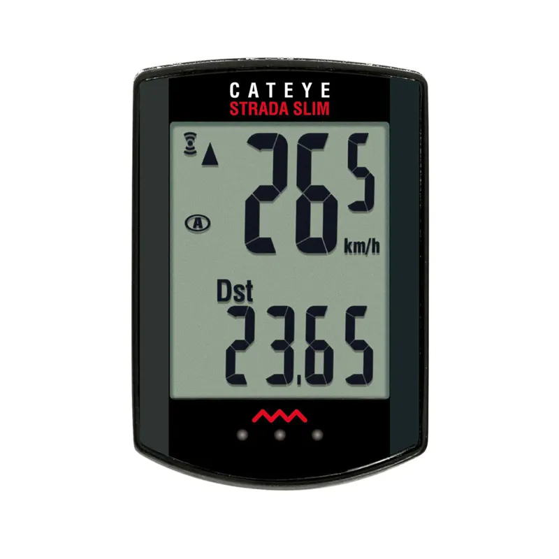 Cateye Strada Slimline Wireless Cycle Computer : Black